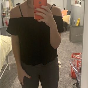 Garage off the shoulder black top